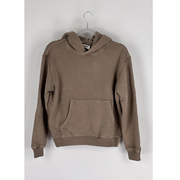 Elwood Tops - Elwood Organic Cotton Core Hoodie Pullover Vintage Brown Womens Size XS New
